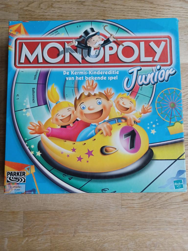 Monopoly Junior, Hobby en Vrije tijd, Gezelschapsspellen | Bordspellen, Ophalen of Verzenden, Gebruikt, Parker / Hasbro