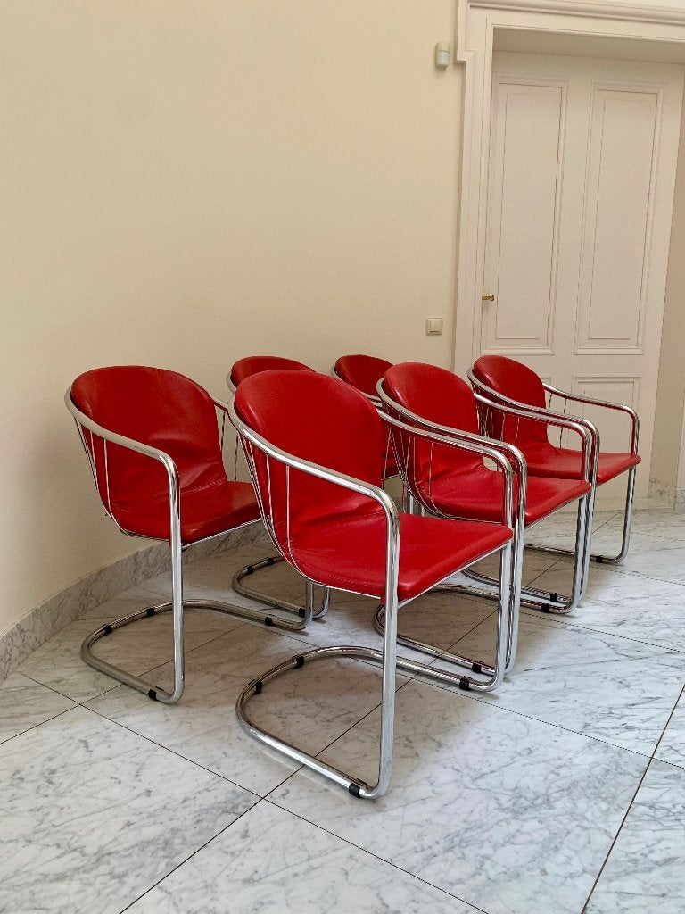 Set van 6 stoelen Gastone & Rinaldi voor Fasem, Ophalen, Gebruikt, Vintage, Vijf, Zes of meer stoelen