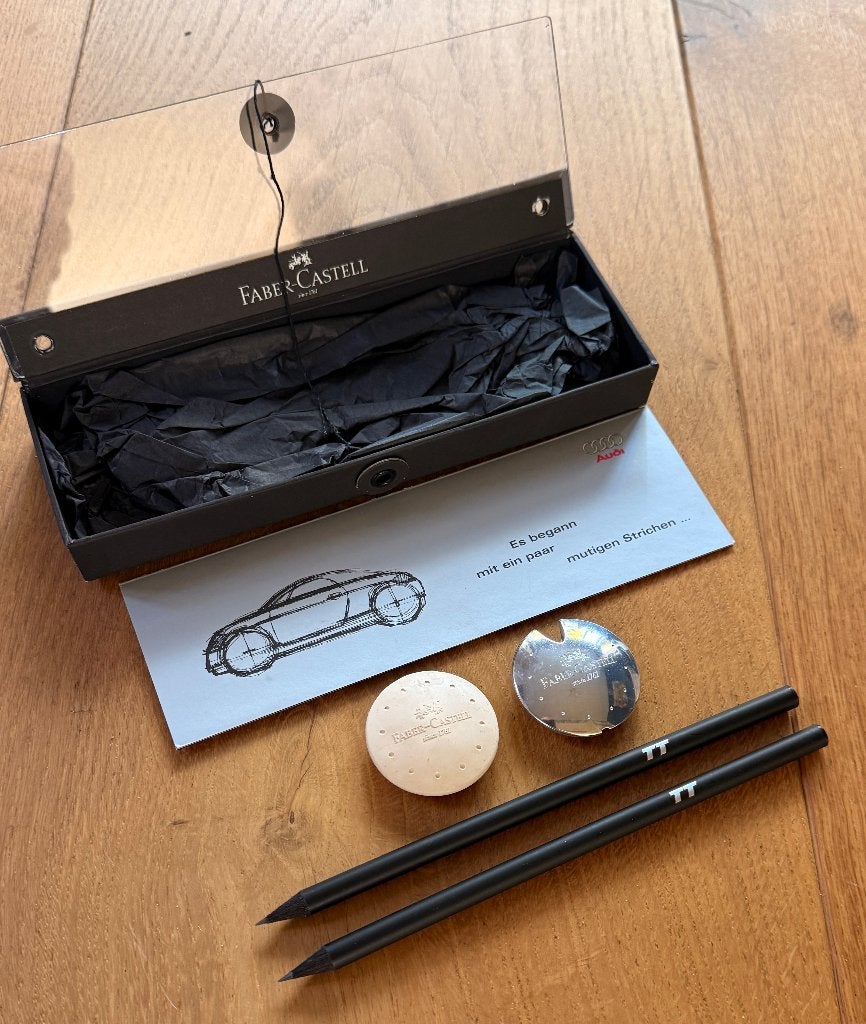 Audi TT 8N Faber Castell Potloden Set - Zeldzaam!, Verzamelen, Ophalen of Verzenden, Zo goed als nieuw, Auto's