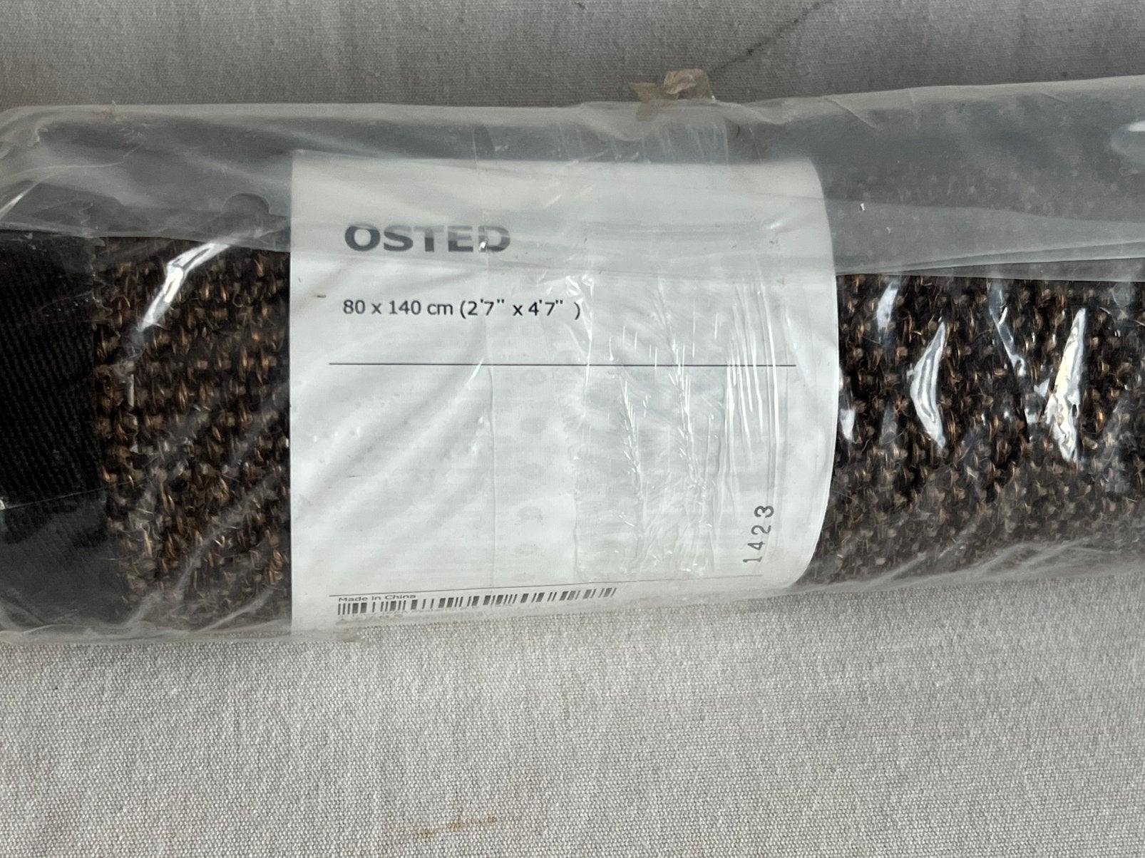 Ikea Osted kleed nieuw in verpakking 80x1.40 mtr bruin, 100 tot 150 cm, Bruin, Nieuw, Rechthoekig