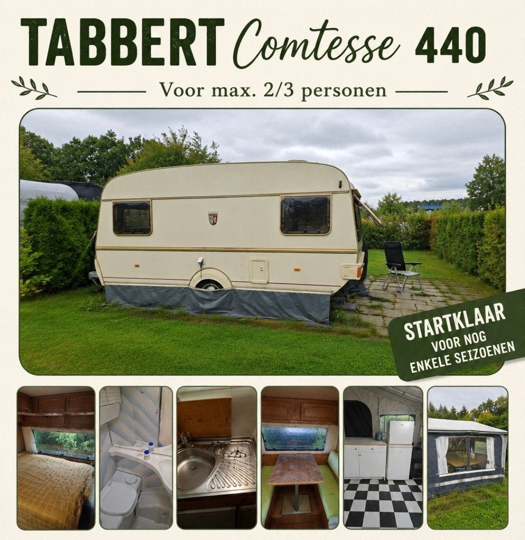 Tabbert Comtesse 440 - Geschikt voor vaste jaarplaats, Rondzit, Tabbert, Particulier, 1250 - 1500 kg