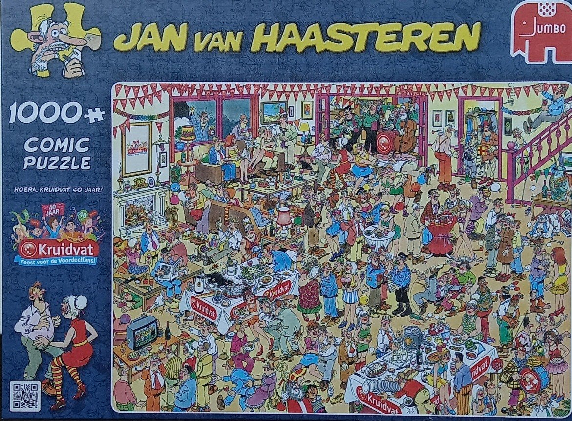 Jan van Haasteren 40 jaar Kruidvat puzzel, Ophalen of Verzenden, 500 t/m 1500 stukjes, Zo goed als nieuw