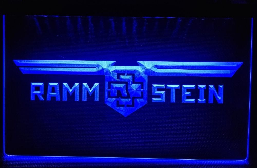 Rammstein band blauw led reclame ledlamp wanddeco deco lamp