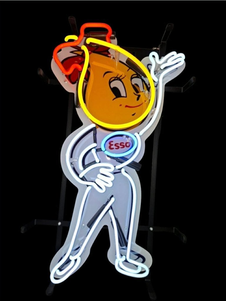 Esso druppel neon licht reclame benzine showroom USA neons, Lichtbak of (neon) lamp, Nieuw, Ophalen of Verzenden, Info@americansaleshop.nl