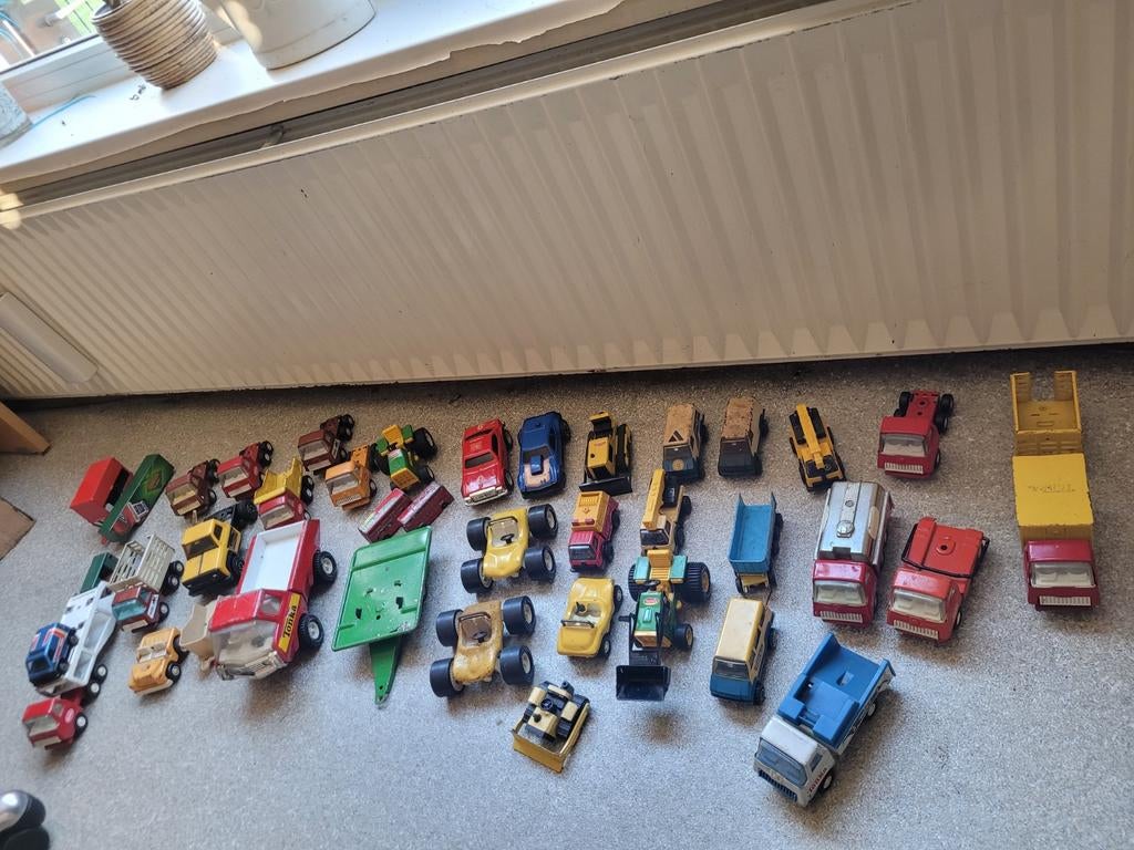 Partij tonka blikken speelgoed +-76 stuks, Antiek en Kunst, Ophalen of Verzenden