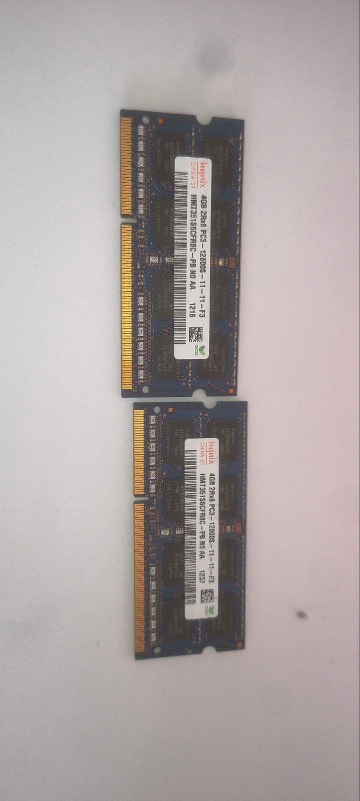 Hynix 4GB DDR3 RAM Geheugen voor Laptop (2 stuks), DDR3, Ophalen of Verzenden, Zo goed als nieuw, Laptop