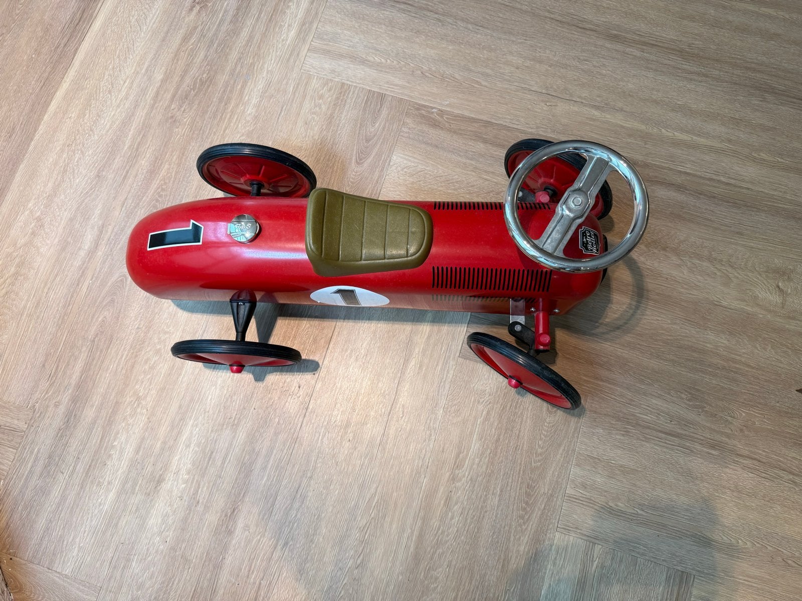 Retro Roller Loopauto - Vintage Raceauto - Zeer Nette Staat, Ophalen of Verzenden, Zo goed als nieuw, Loopvoertuig