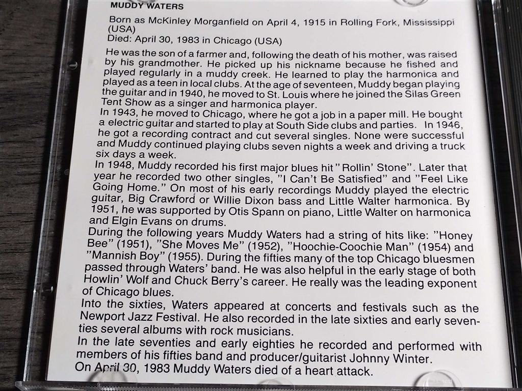 Muddy Waters - Rollin\' Stone, Ophalen of Verzenden, Zo goed als nieuw, Jazz