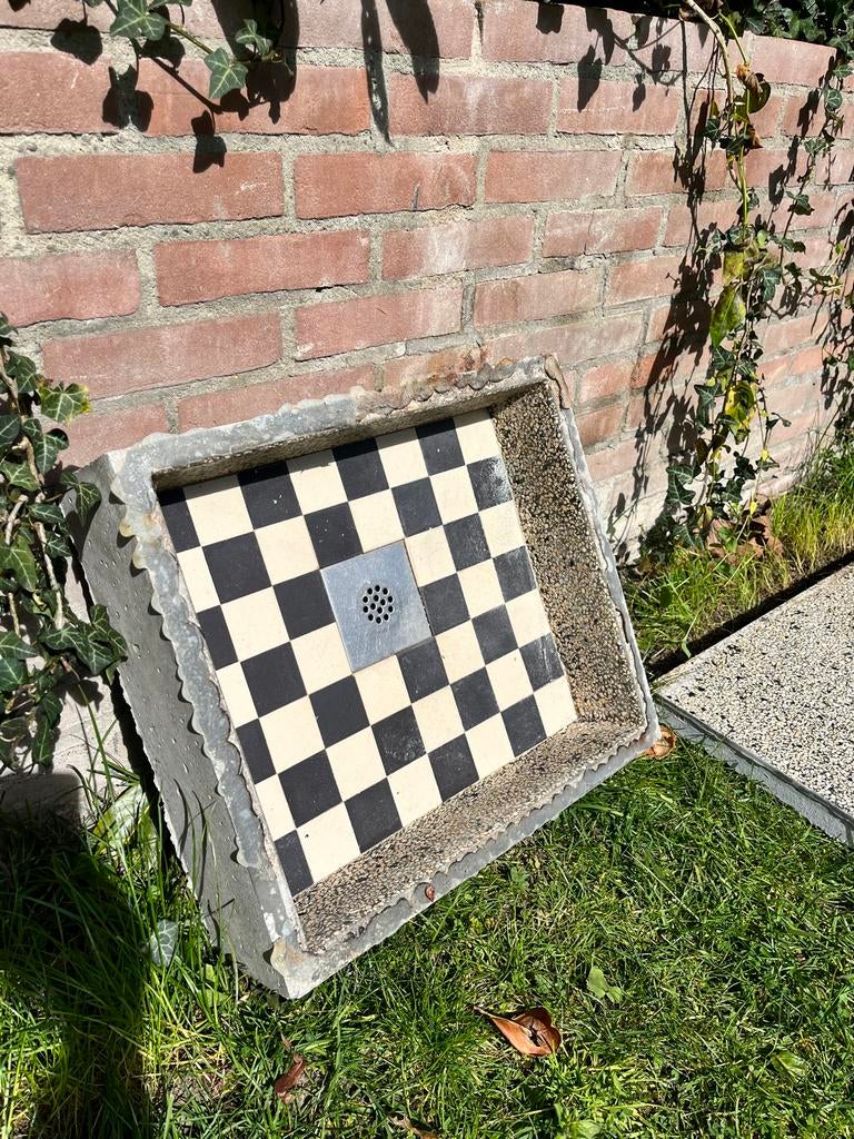 Terrazzo tegeltjes wasbak, Doe-het-zelf en Verbouw, Sanitair, Ophalen, Gebruikt, Steen, Wastafel