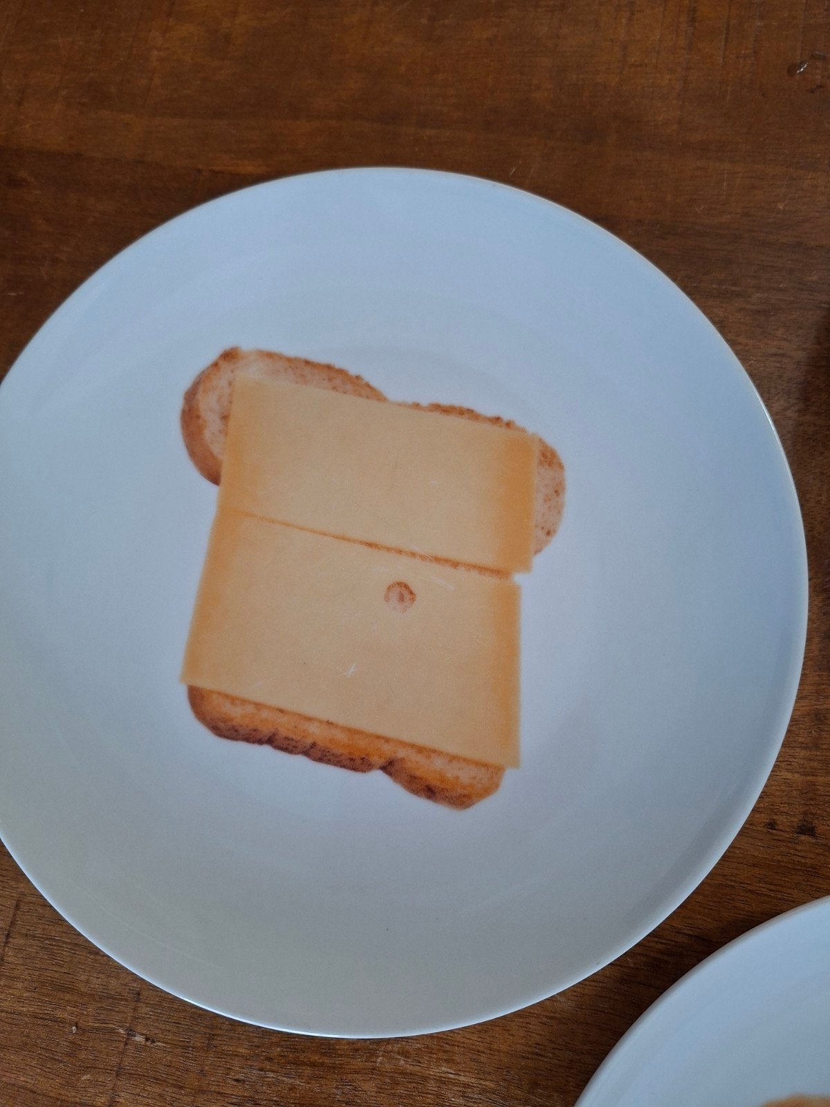 3 ontbijtborden Croissant en boterham kaas en hagelslag, Ophalen of Verzenden