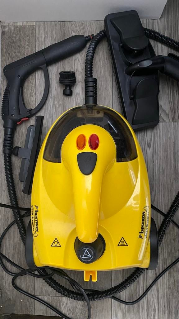 Bestron Clean Steamer - Gele Stoomreiniger met Accessoires, Ophalen, Gebruikt, Stoomreiniger