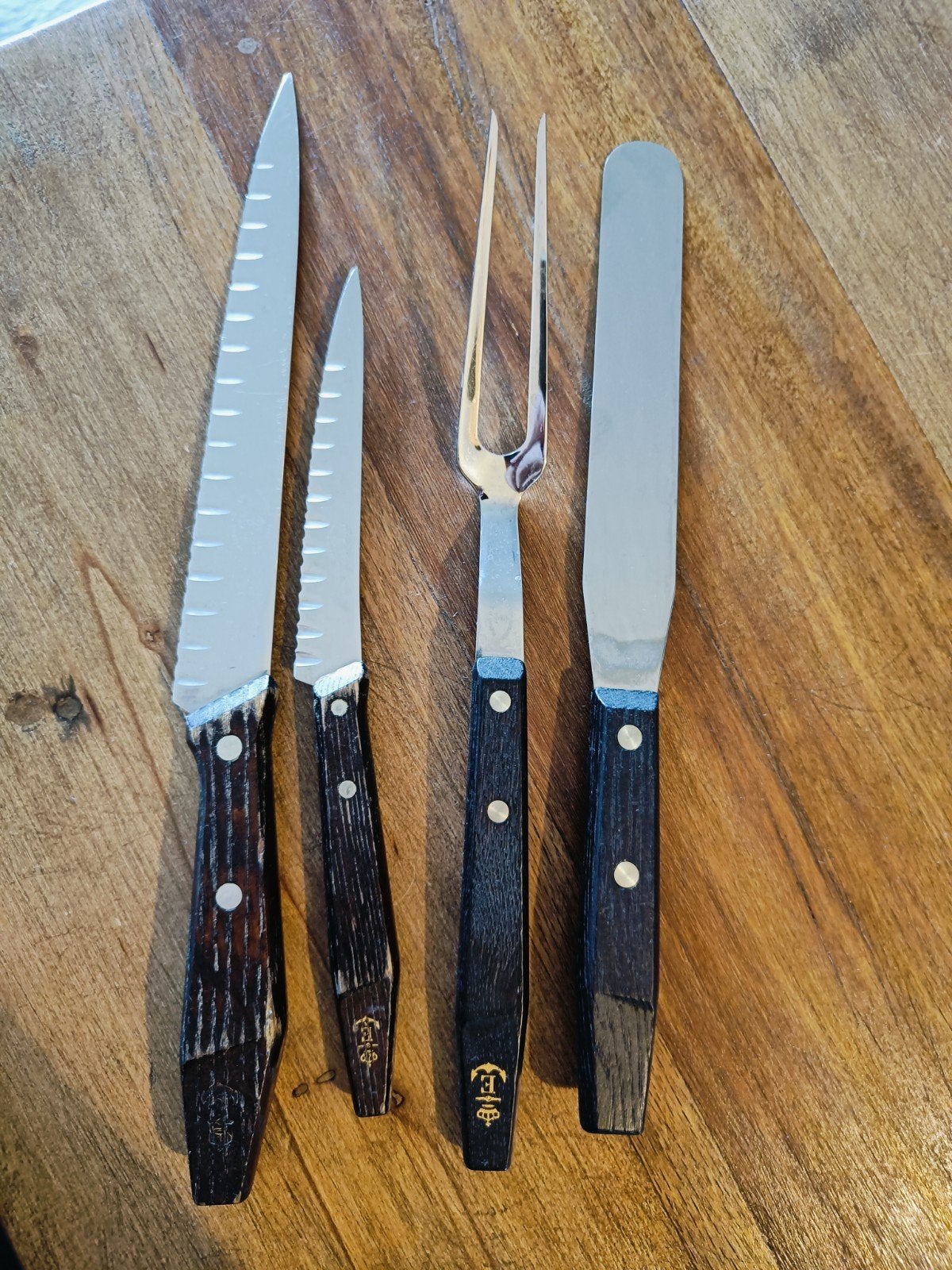 Vintage AB Bahco Eskilstuna RVS Messenset - 4 Delig, Ophalen of Verzenden