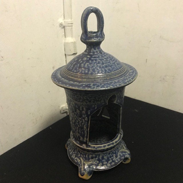 Keramiek: 'Lantaarn'...kleur grijs - blauw, Ophalen of Verzenden