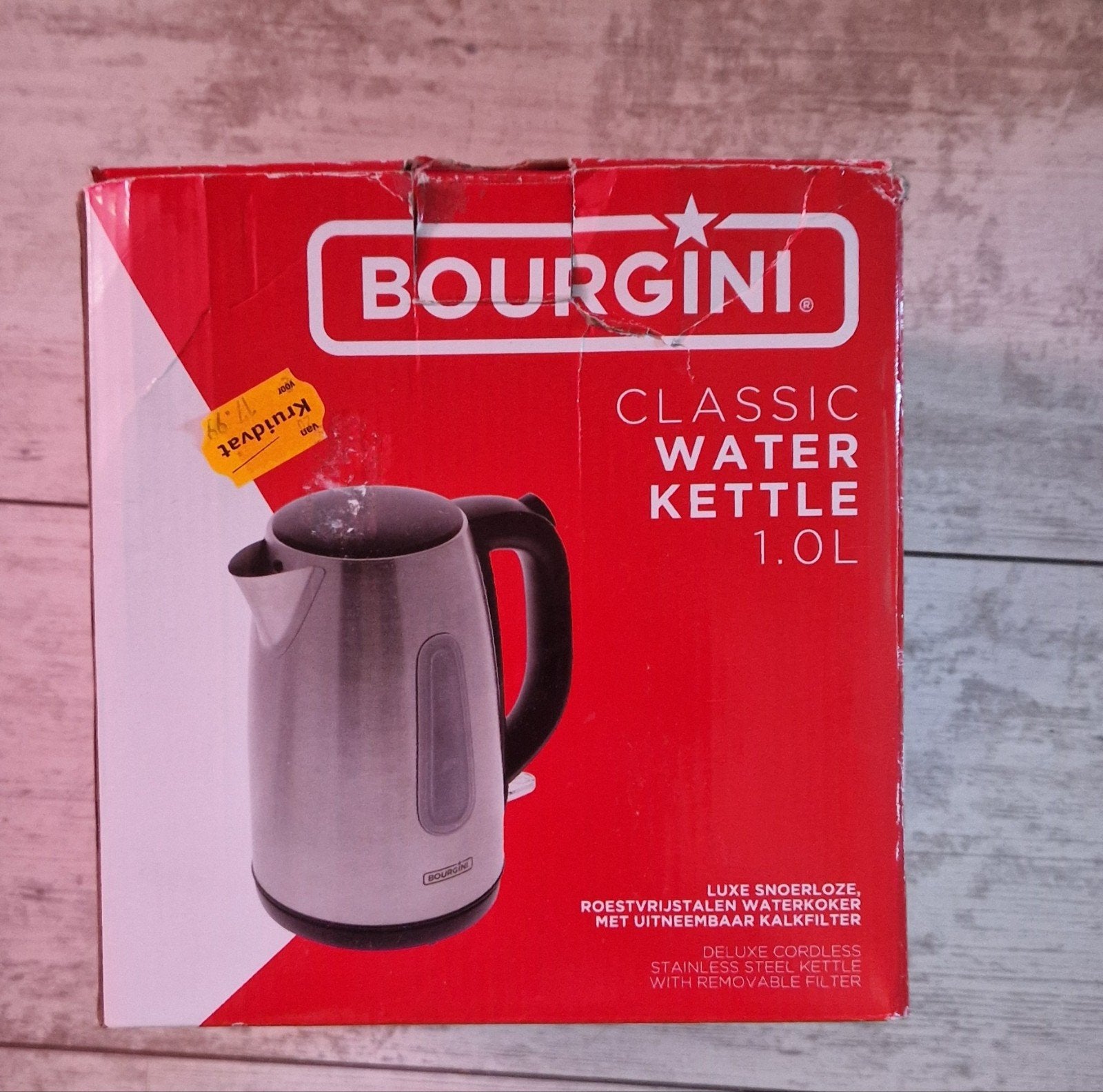 Nieuwe waterkoker - Bourgini, 1 tot 2 liter, Ophalen, Nieuw