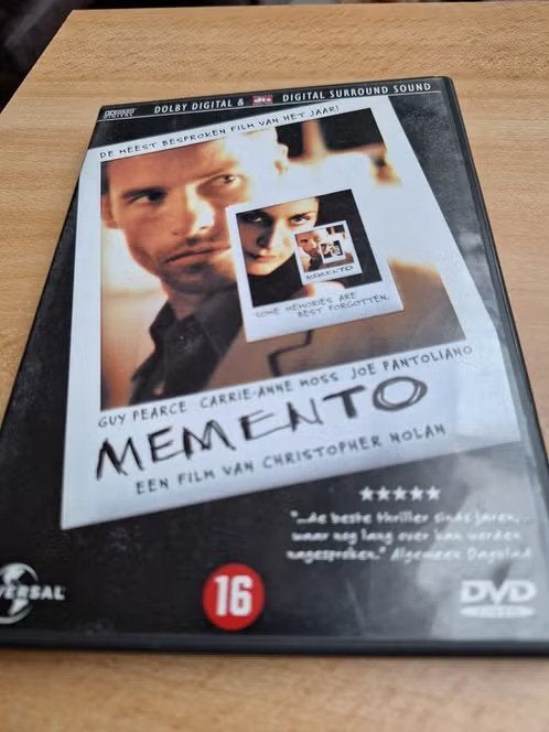 Dvd Memento h, Vanaf 16 jaar, Ophalen of Verzenden, Zo goed als nieuw, Actiethriller