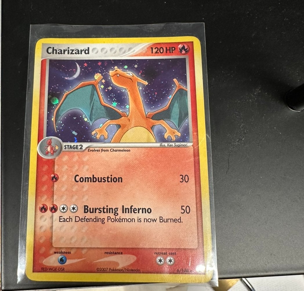 2007 Pokémon TCG Charizard kaart 6/108, Ophalen, Zo goed als nieuw