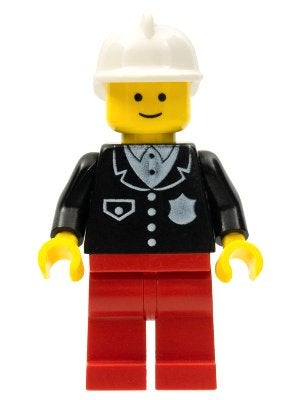 LEGO City cop052 Police - Suit with 4 Buttons, Red Legs, Whi, Lego, Ophalen of Verzenden, Minifiguur, City