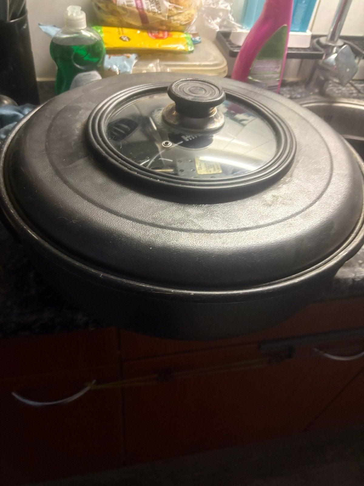 Elektrische hapjespanpizza pan met deksel, Ophalen, Overige materialen, Gebruikt, Met deksel