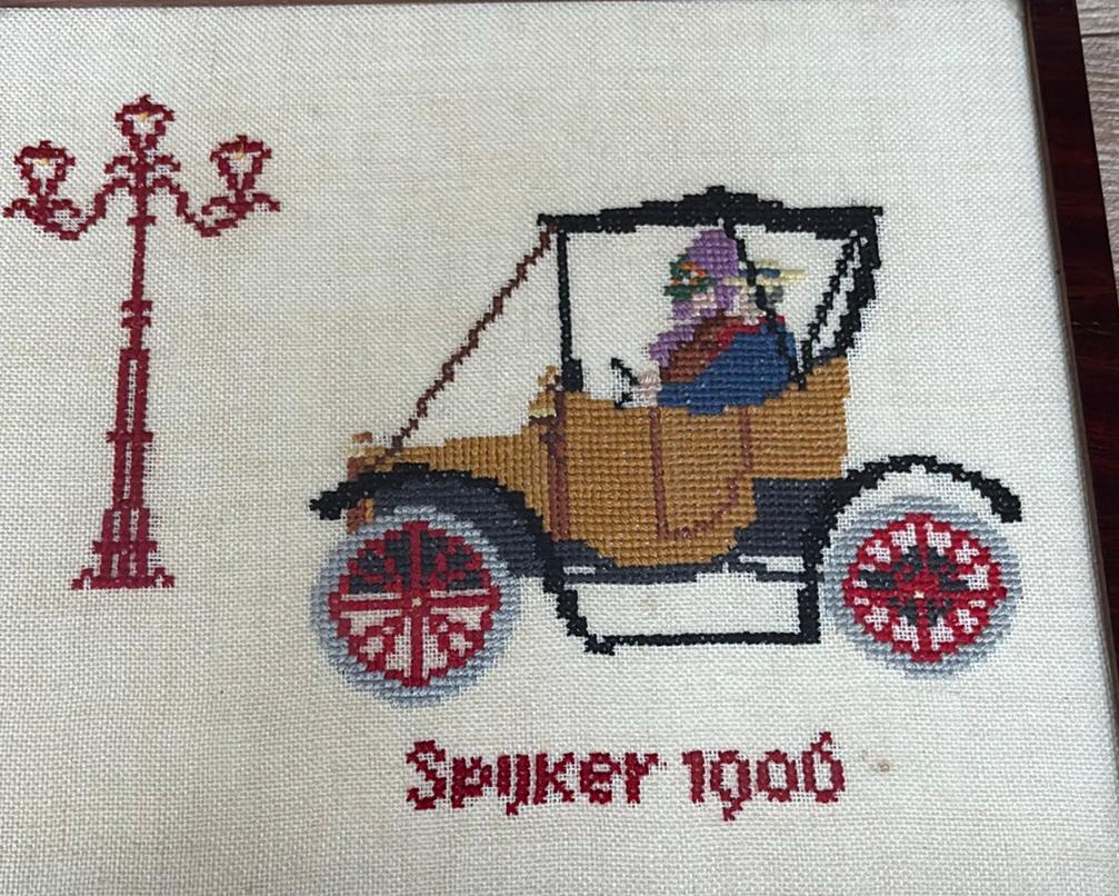BORDUURWERK OUDE AUTO SPIJKER 1906, Ophalen of Verzenden, Zo goed als nieuw, Overige typen