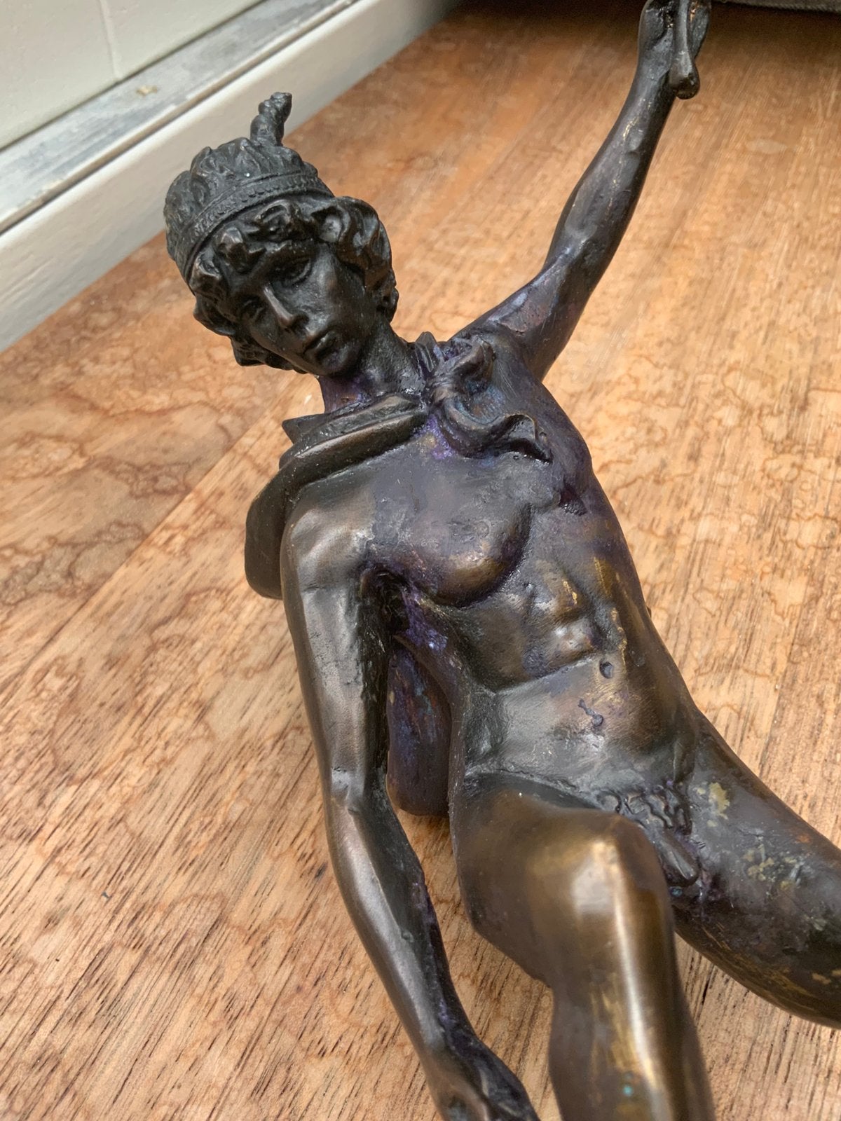 Antiek Bronzen Beeld Paul Richer Mercurius 1890-1920, Ophalen of Verzenden