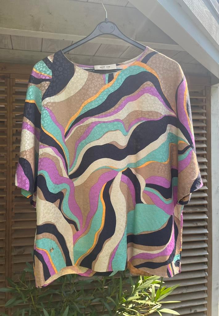 Mos Mosh blousje korte mouw maat M, Ophalen of Verzenden, Zo goed als nieuw, Maat 38/40 (M), Beige