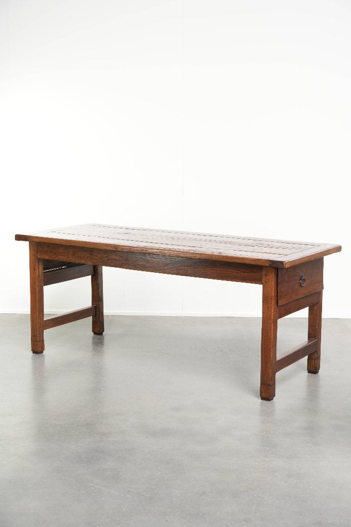 Antieke Franse eikenhouten eettafel voor 4 tot 6 personen, Antiek en Kunst, Antiek | Meubels | Tafels, Ophalen