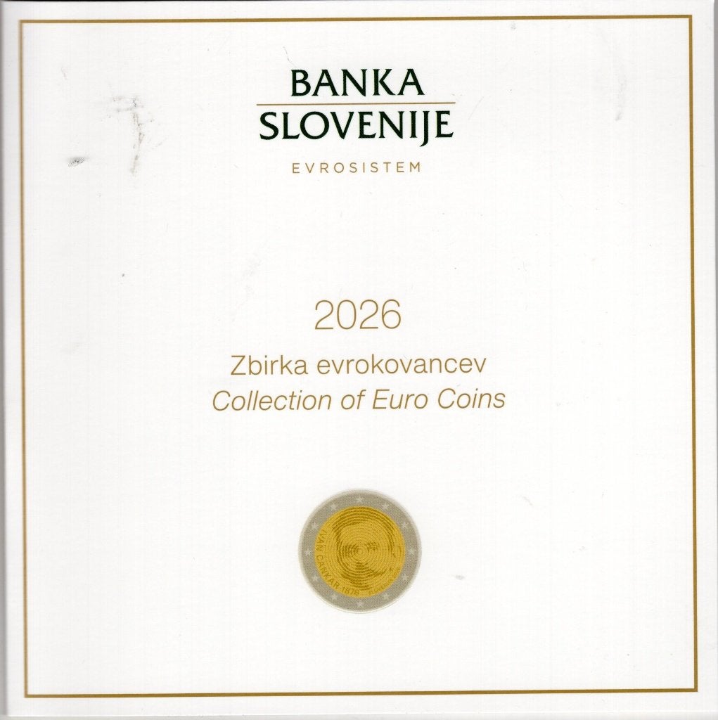 BU set Slovenie 2026 -1 cent t/m 3 euro - 10 Munten Blister, Verzenden, Slovenië, Overige waardes, Setje