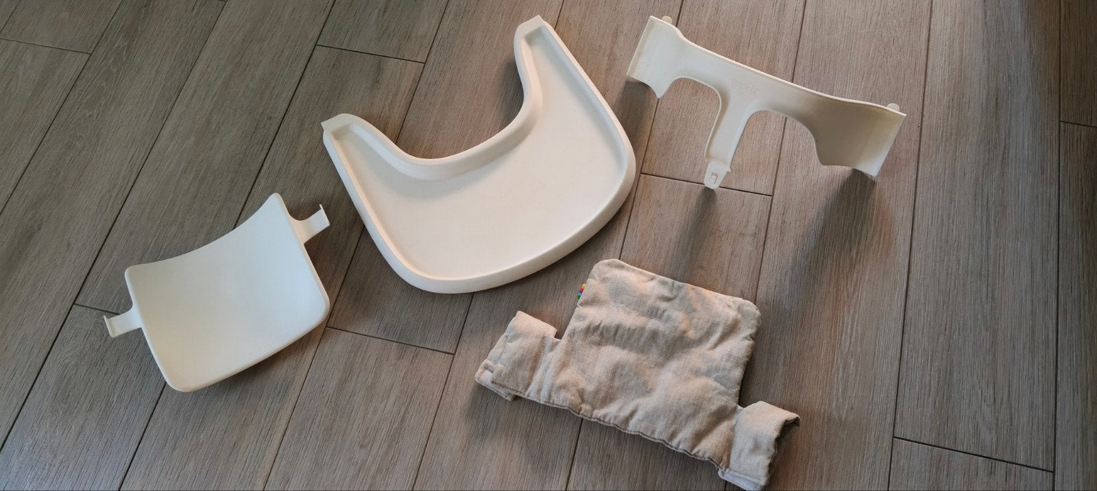 Stokke Tripp Trapp Baby Set en Eetblad, Ophalen of Verzenden, Gebruikt, Meegroeistoel, Gordel(s)