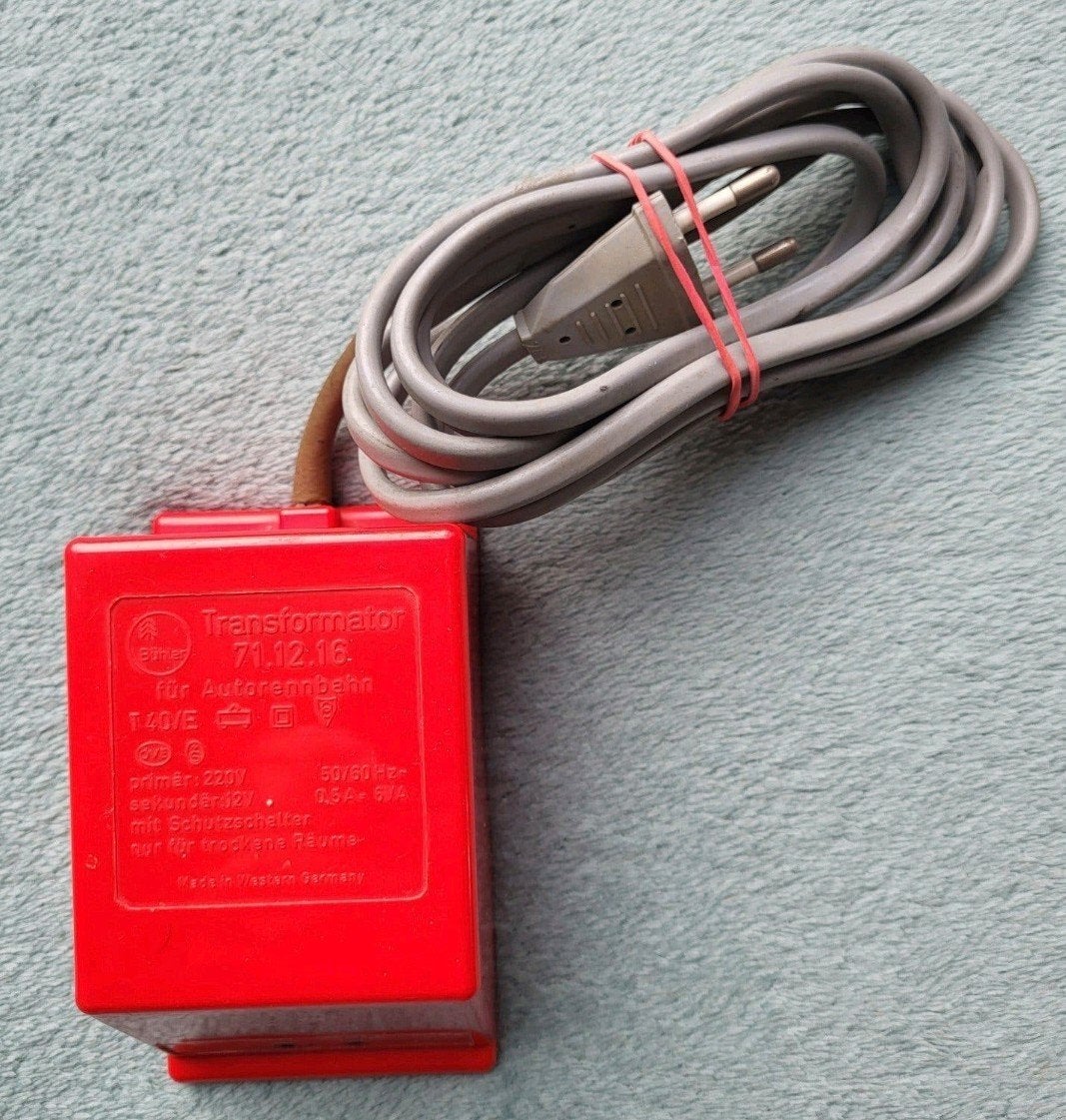 Bühler 12 Volt racebaan transformator (Type 40E) Rood, Ophalen of Verzenden, Gebruikt, Onderdelen, Overige merken