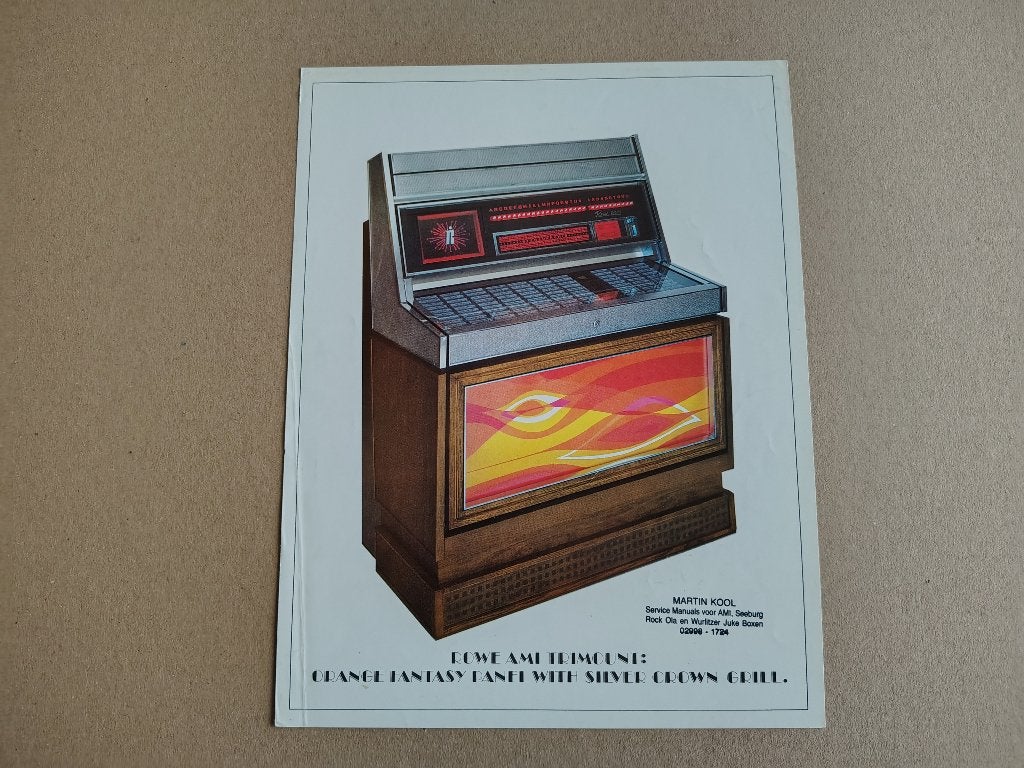 Flyer: Rowe-AMi MM4 (1970) jukebox, Verzenden, Gebruikt, 1950 tot 1960, Seeburg