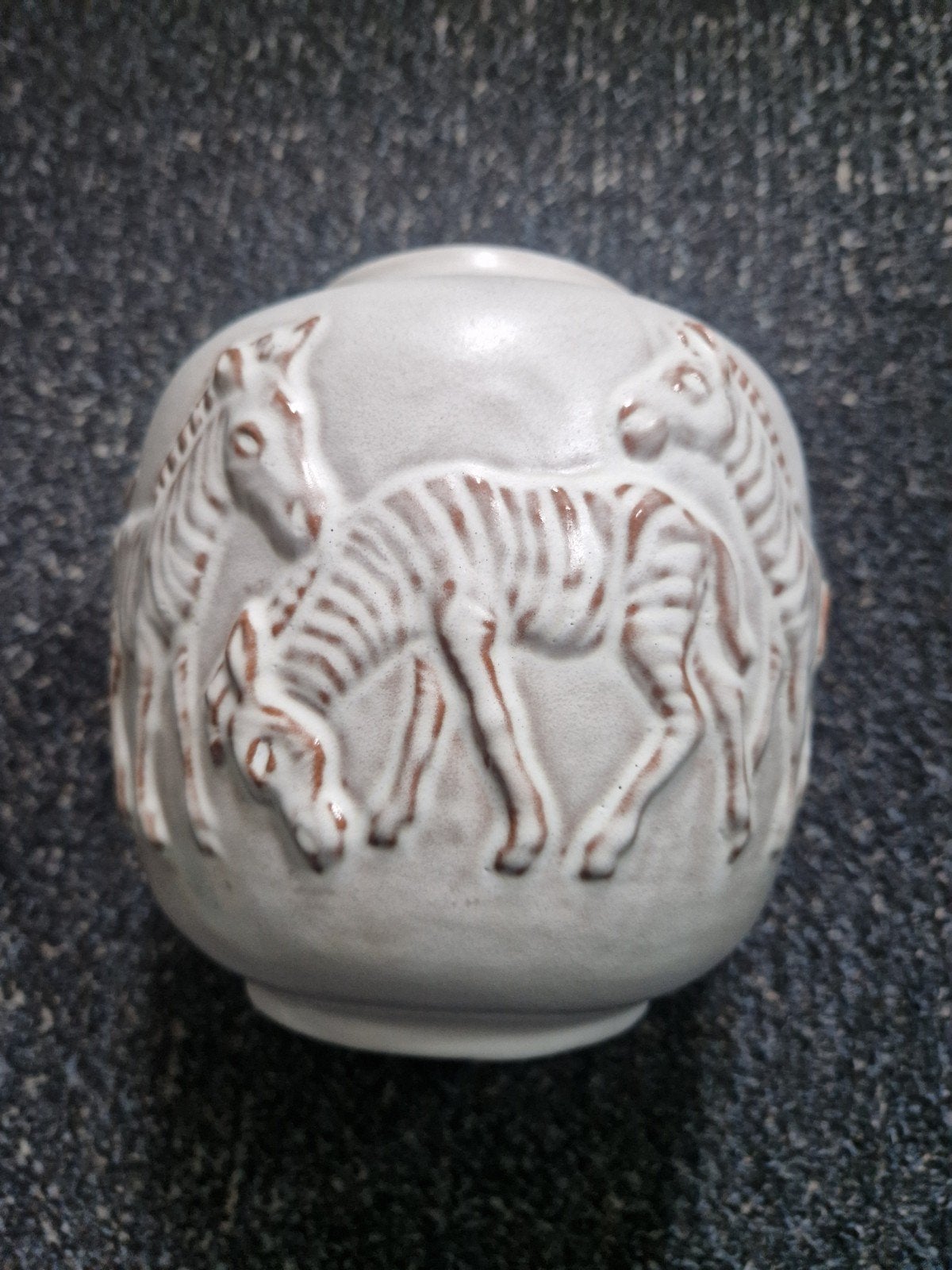Vintage Mobach Zebradekselpot - Uniek Keramiek, Ophalen