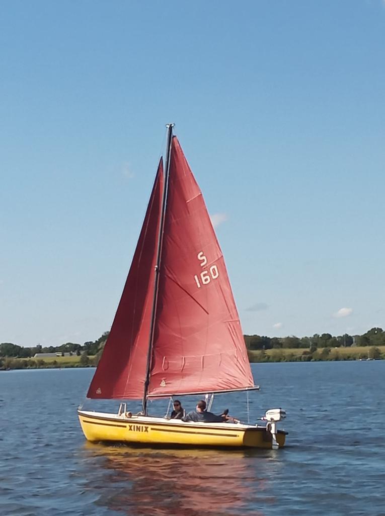 Skarl 645 open zeilboot en motor en wegtrailer, Ophalen, 6 meter of meer, Gebruikt, Minder dan 15 m²