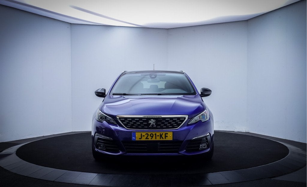 Peugeot 308 SW 1.2T GT-line PANO | FULL LED | ½LEDER | CARP, Gebruikt, Blauw, Leder en Stof, Origineel Nederlands