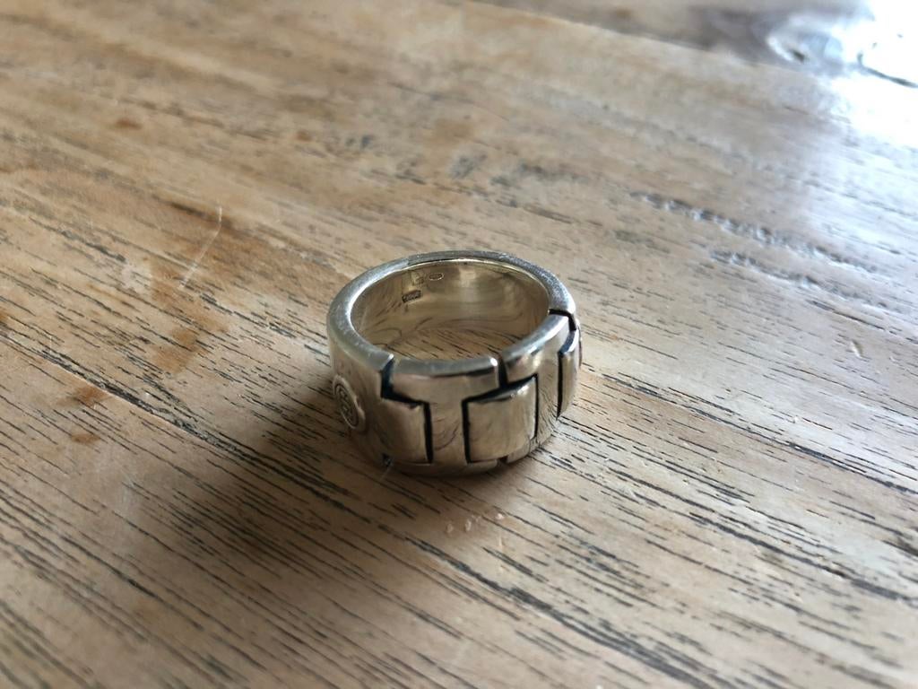 Buddha to Buddha Ring maat 19 Silver Batul Edwin Peter Chain, 19 tot 20, Ophalen of Verzenden, Zo goed als nieuw, Dame of Heer