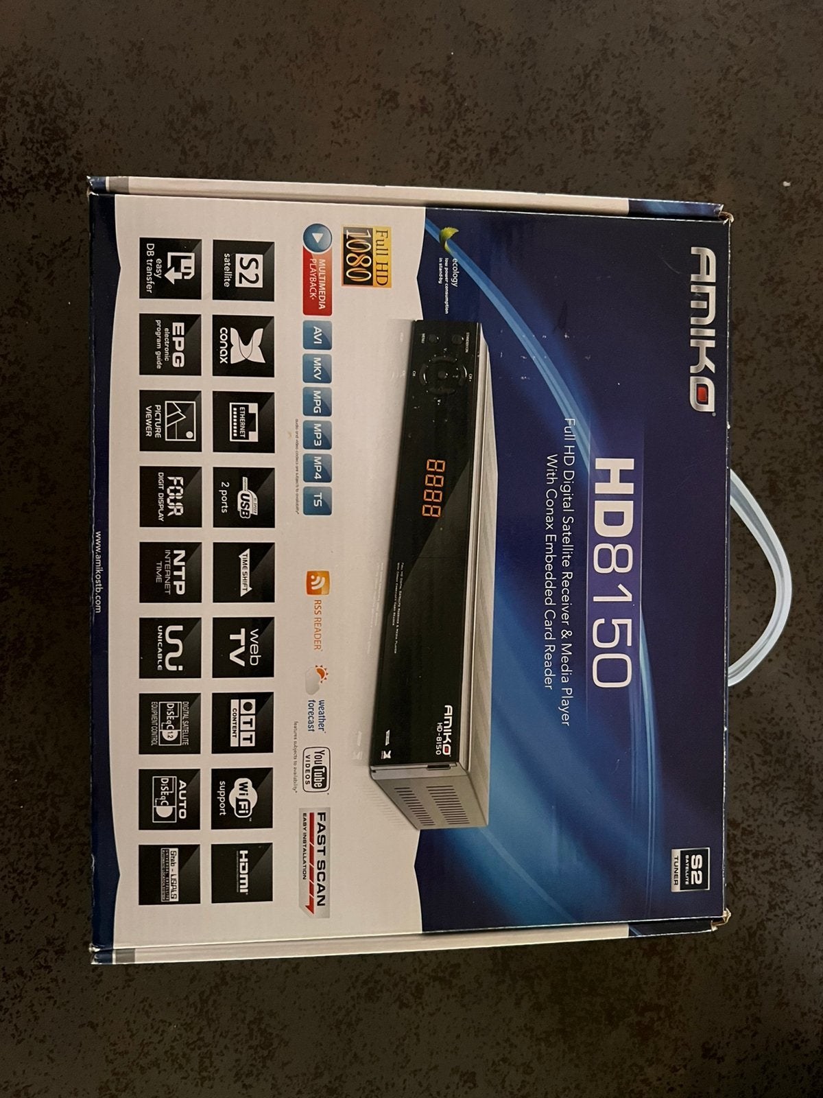 Amiko HD8150 satellite ontvanger en media player. Nieuw., Ophalen of Verzenden, Nieuw, Overige merken