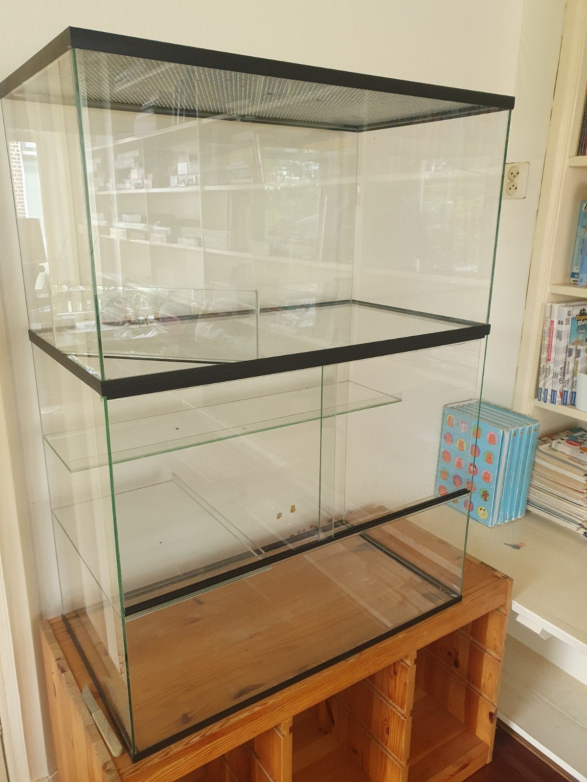 Glazen hamsterhok met veeel toebehoren, Dieren en Toebehoren, Ophalen of Verzenden, Hok, Hamster, Minder dan 60 cm