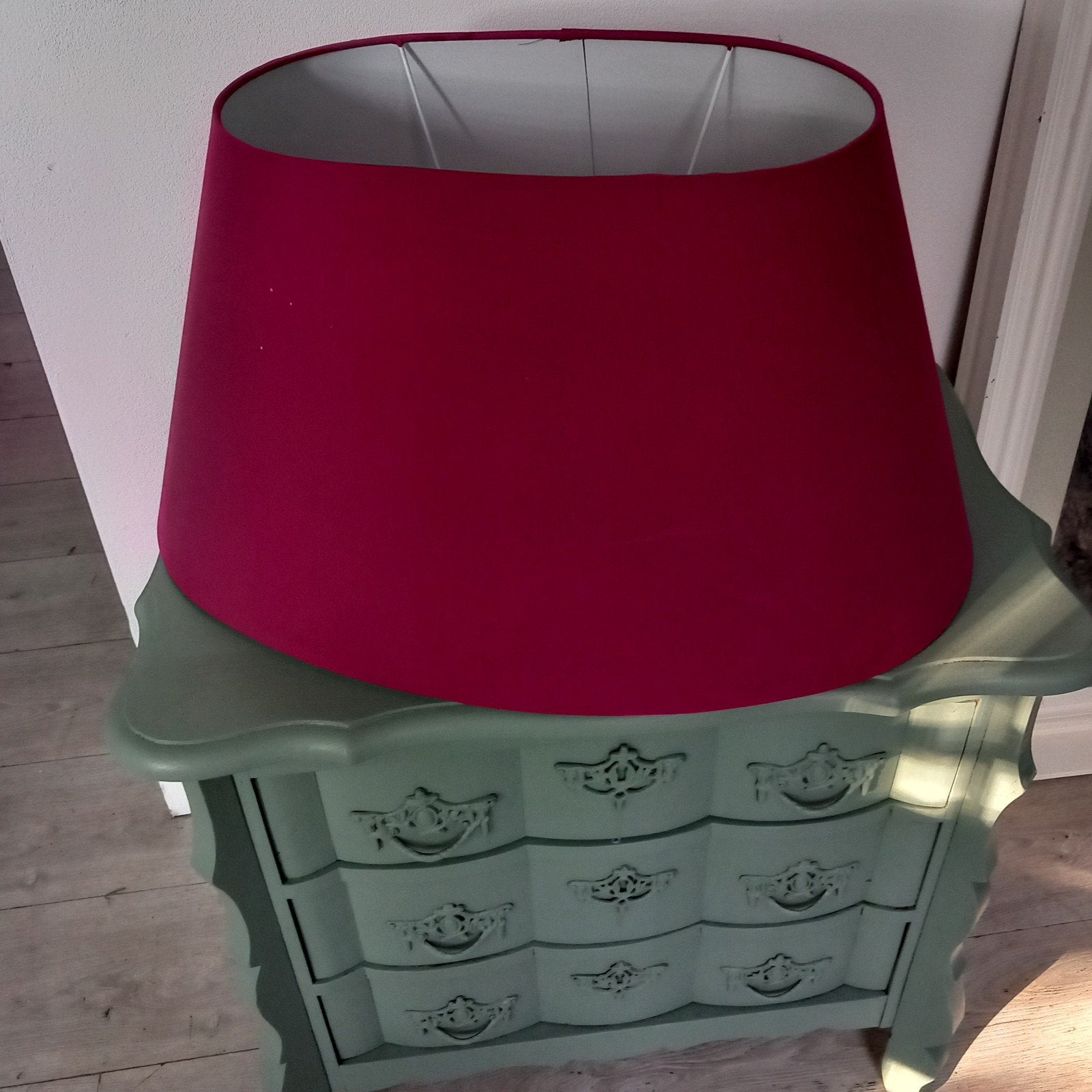 Fuchsia Roze Lampenkap Ovaal - Nieuw Groot Model, Huis en Inrichting, Lampen | Lampenkappen, Nieuw, Ophalen of Verzenden, Ovaal