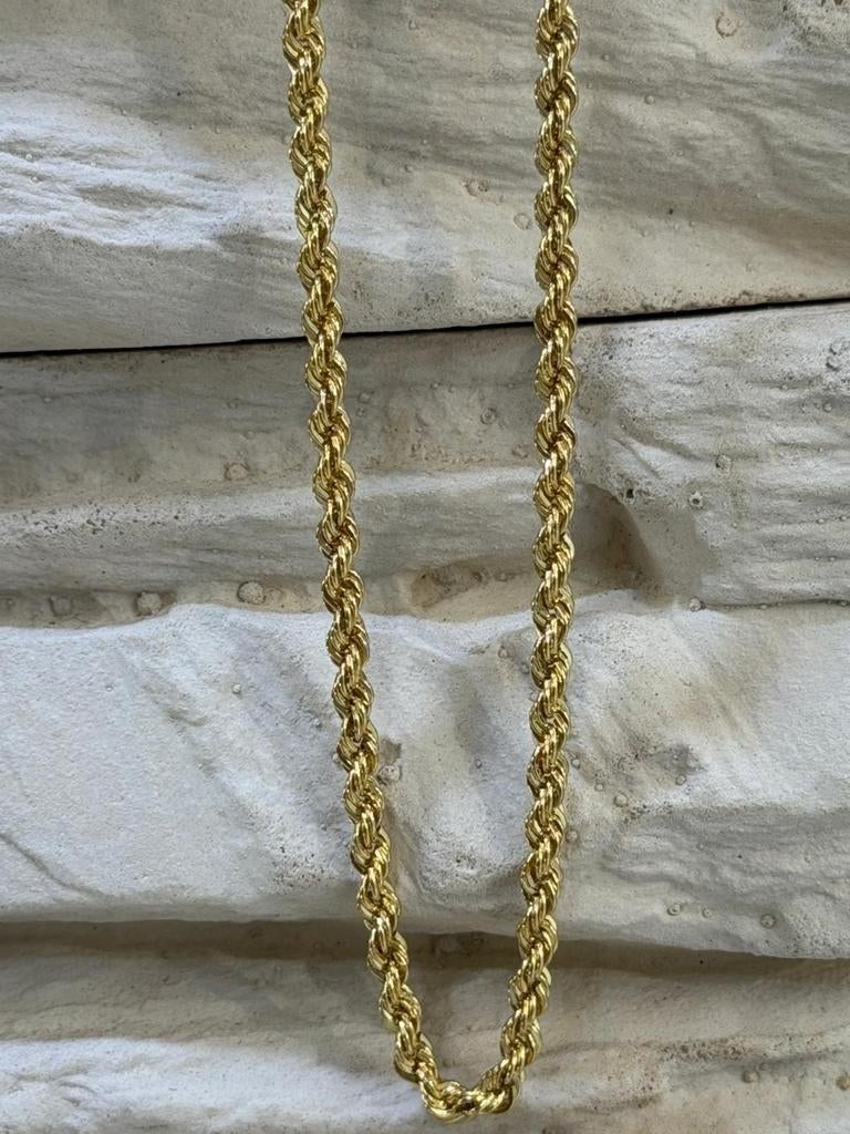 Gouden rope ketting 14kt, Ophalen, Www.bredajuwelier.nl, Nieuw, Www.bredajuwelier.nl