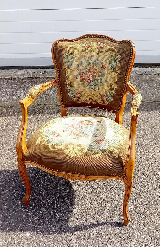 Antieke Barok stoel, fauteuil, Antiek en Kunst, Antiek | Meubels | Stoelen en Banken, Ophalen