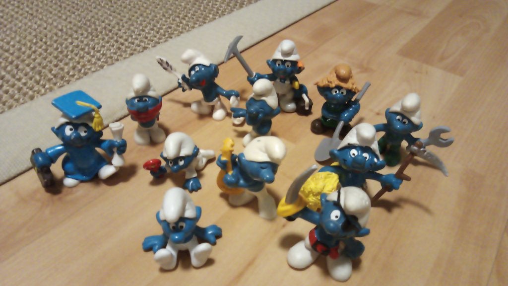 vintage smurfen peyo, Ophalen of Verzenden, Gebruikt, Verschillende Smurfen, Poppetje, Figuurtje of Knuffel