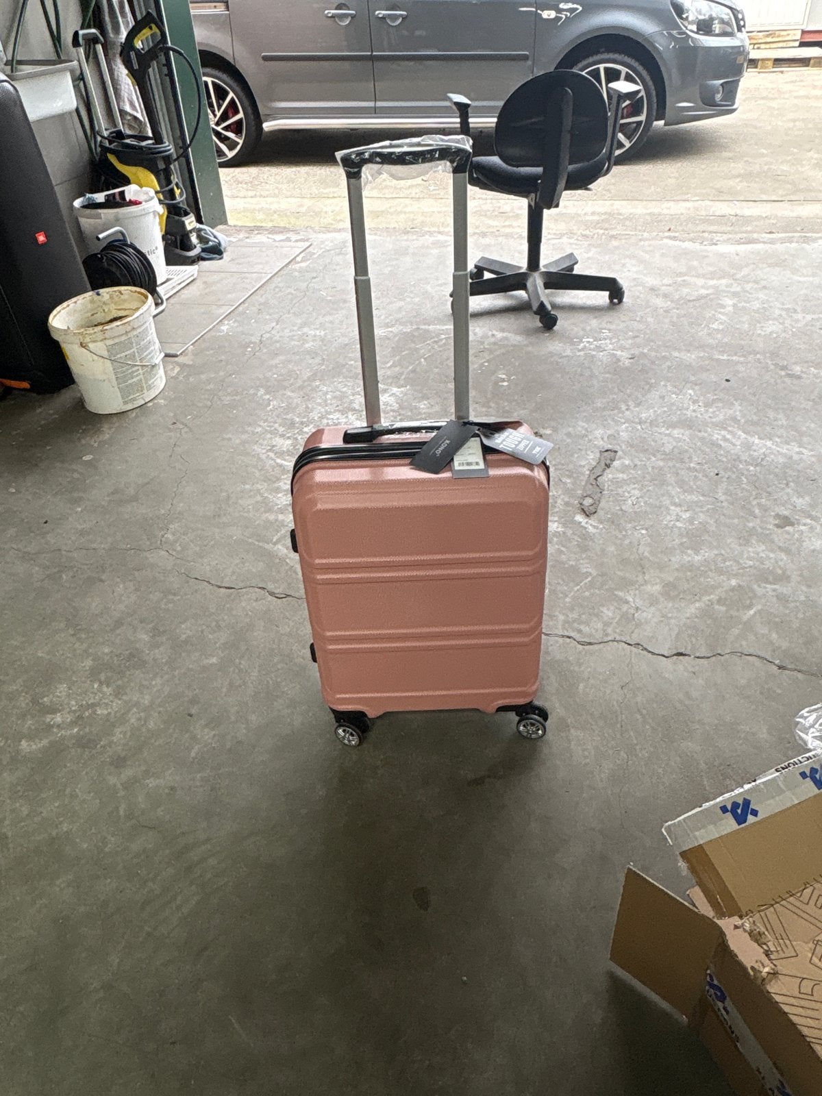 Roze Kono Reiskoffer - Handbagage Formaat, Ophalen of Verzenden, Nieuw, Uitschuifbare handgreep