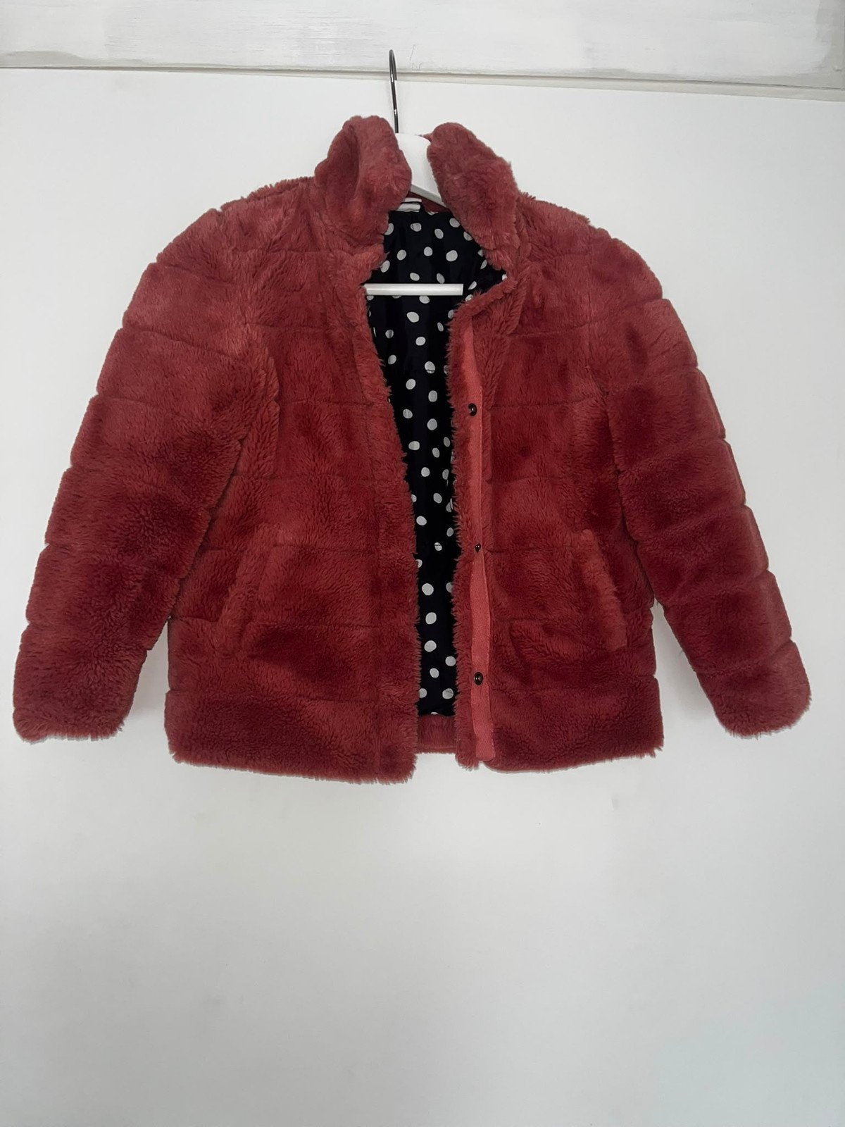 Super Gave Oud Roze Teddy Jas - Maat 122/128, Kinderen en Baby's, Kinderkleding | Maat 122, Gebruikt, Meisje, Ophalen of Verzenden