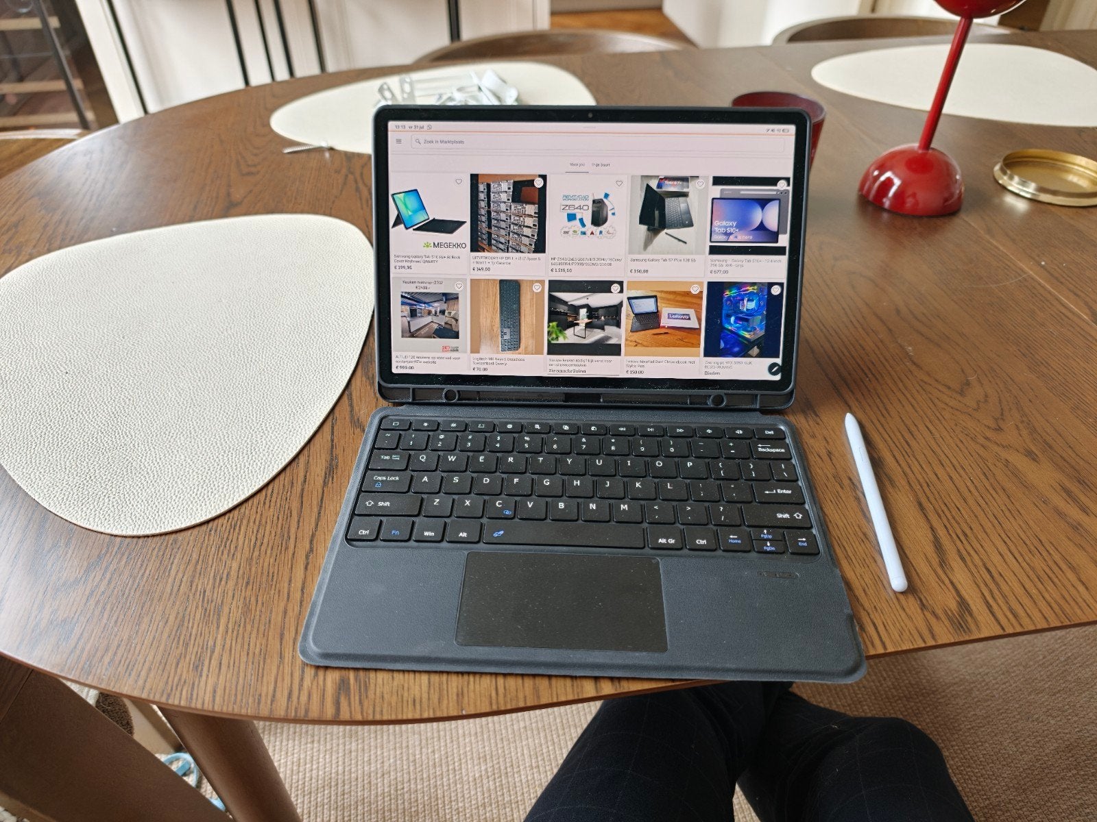 Samsung Galaxy Tab s10+ met toetsenbord ZGAN, 12 inch, Ophalen of Verzenden, Zo goed als nieuw, Samsung Galaxy Tab S10+