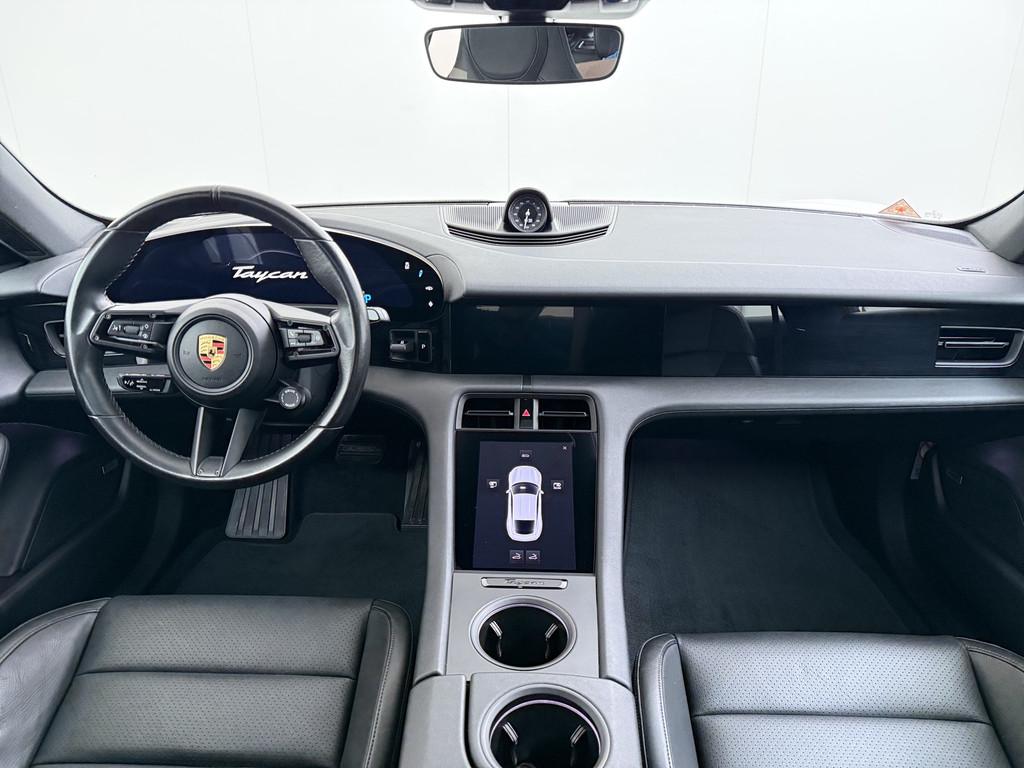 Porsche Taycan Panoramadak Sport chrono pakket Adaptieve luc, Auto's, Porsche, Achterwielaandrijving, Gebruikt, Zwart, 4 stoelen
