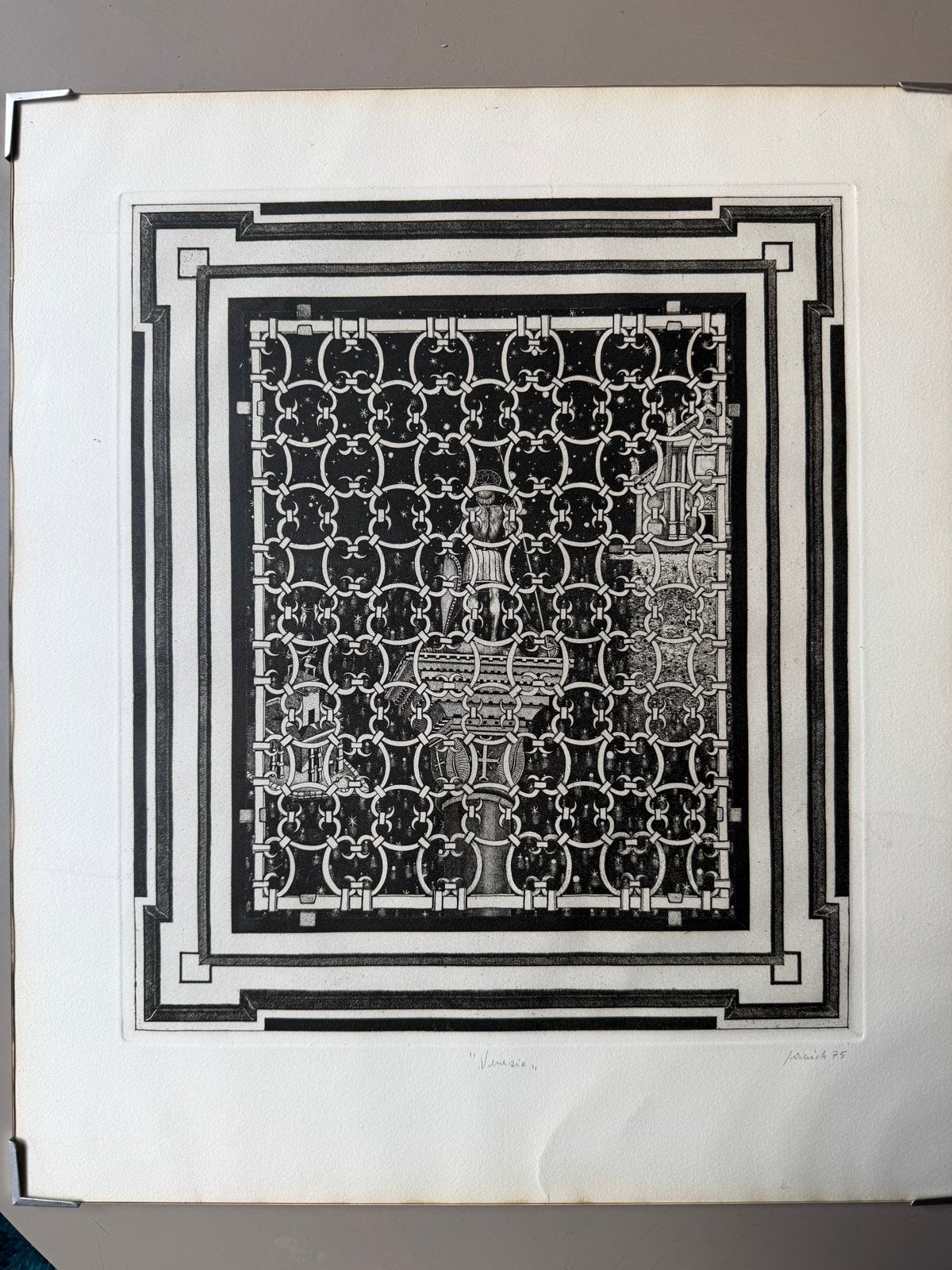 Edo Janich - Venezia (1975) - Ets, Antiek en Kunst, Stadsgezicht, Ophalen of Verzenden, Gesigneerd, 1950 - 1999