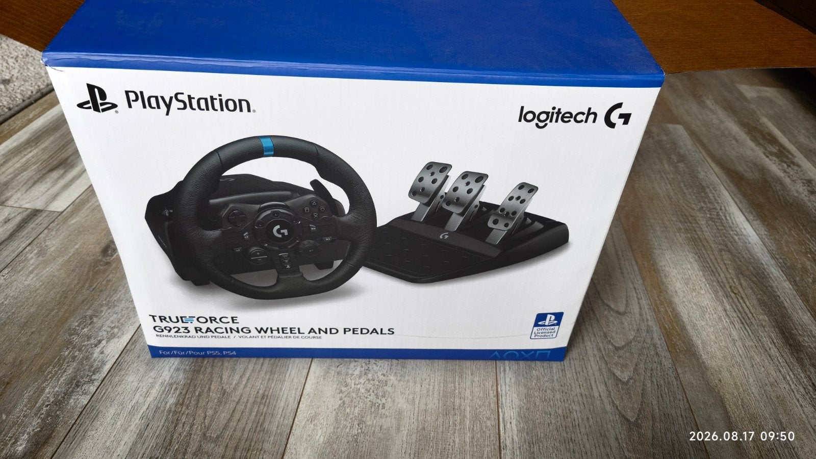 Logitech G923 Trueforce Racestuur voor PlayStation, Ophalen, Racestuur, Nieuw, Force feedback