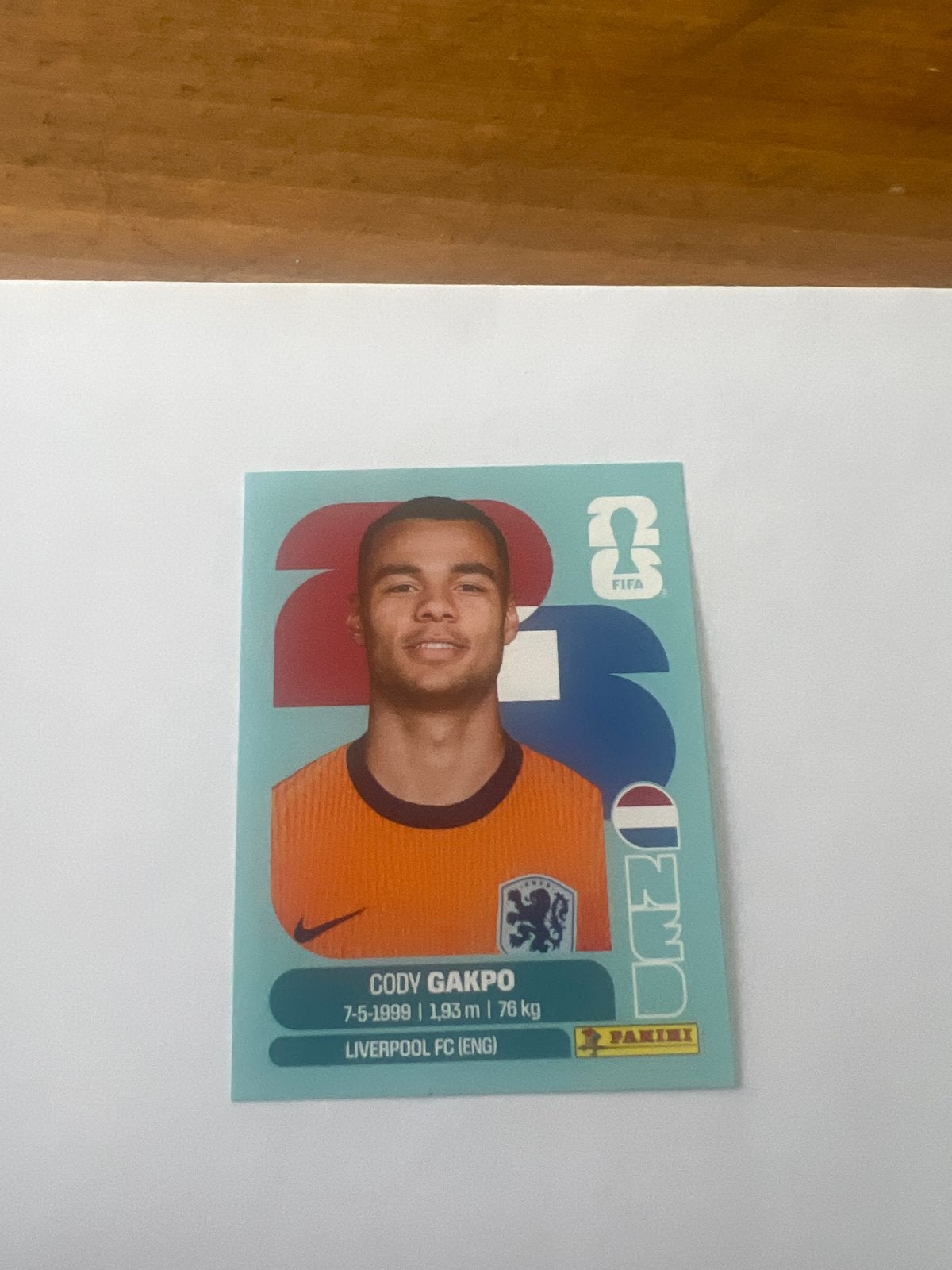Panini FIFA World Cup 2026 Cody Gakpo Plaatje, Ophalen of Verzenden, Nieuw, Plaatje