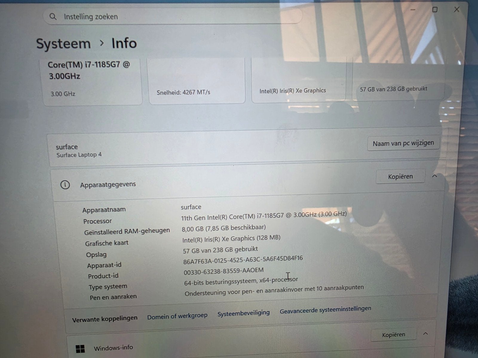 Microsoft Surface Laptop 4 - i7-1185G7, 8GB RAM, 256GB SSD, Computers en Software, 8 GB, Met touchscreen, Ophalen of Verzenden