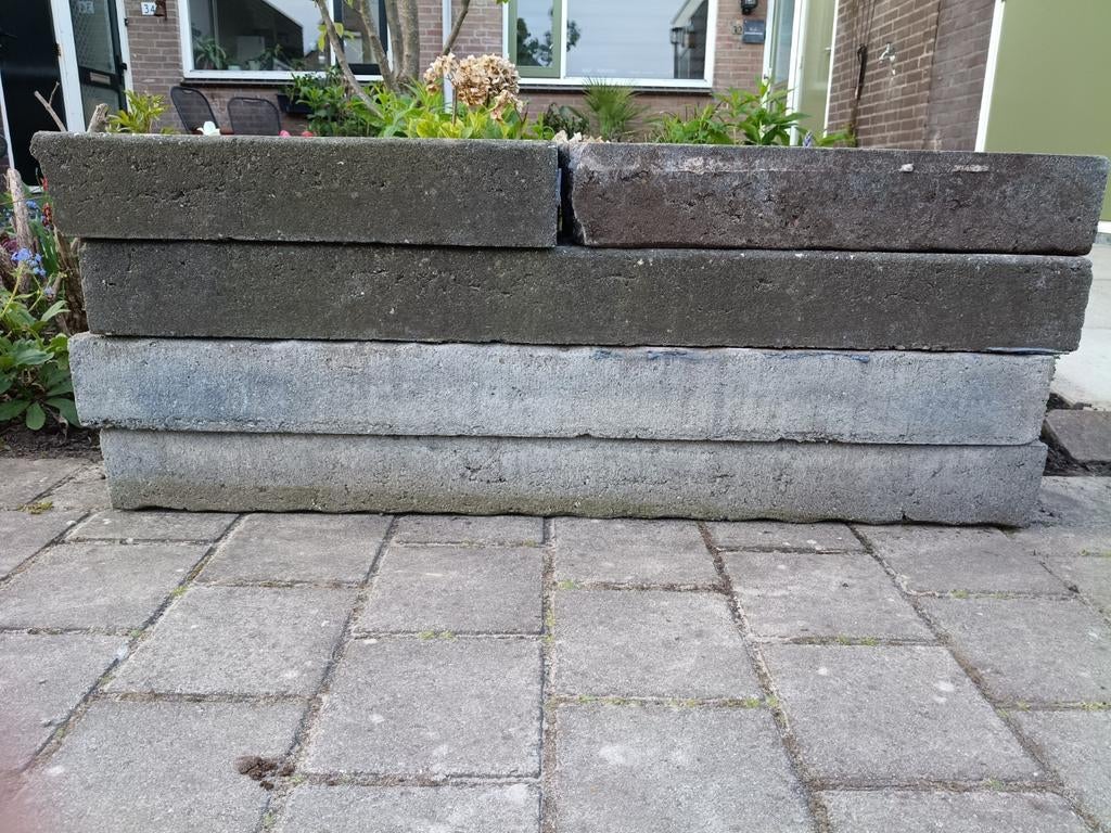 Dikke betonbanden, Tuin en Terras, Bielzen en Borders, Ophalen, Gebruikt, 100 tot 200 cm, Blok