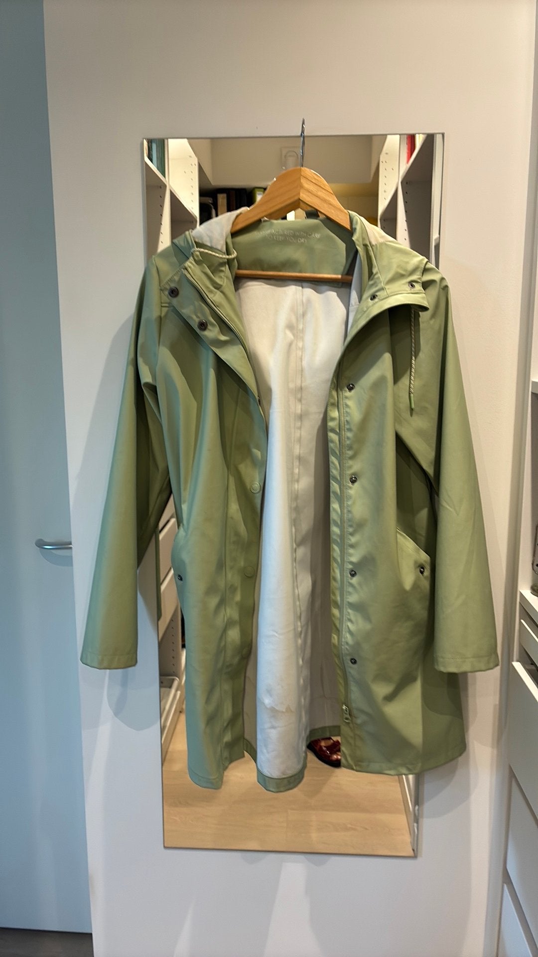 Regenjas, maat s, lichtgroen, Ophalen of Verzenden, Gebruikt, Regenjas, Dames